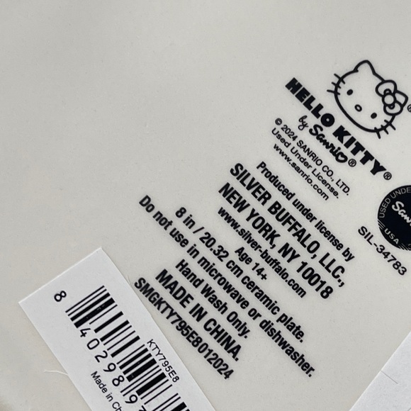 Hello Kitty Pink Bow Ceramic Trinket Tray Spoon rest Sanrio NEW - Picture 3 of 3